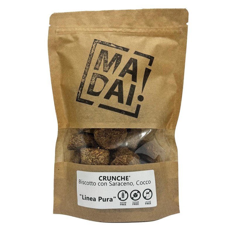 Madai Crunche' Grano Saraceno E Cocco biscotti senza glutine e lattosio 200g