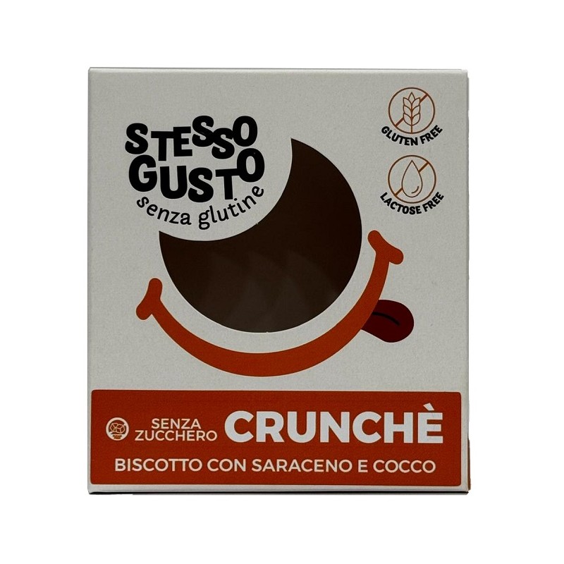 Stesso Gusto Crunche' Grano Saraceno E Cocco biscotti senza glutine e lattosio 170g Stesso Gusto Crunche' Grano Saraceno E Cocco biscotti senza glutine e lattosio 170g