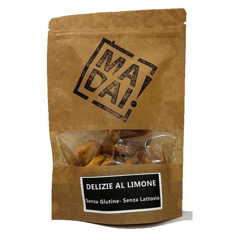 Madai Delizie Limone biscotti senza glutine e lattosio gusto limone 220 g Madai Delizie Limone biscotti senza glutine e lattosio gusto limone 220 g