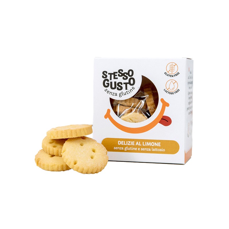 Stesso Gusto Delizie Limone biscotti senza glutine e lattosio 170 g Stesso Gusto Delizie Limone biscotti senza glutine e lattosio 170 g