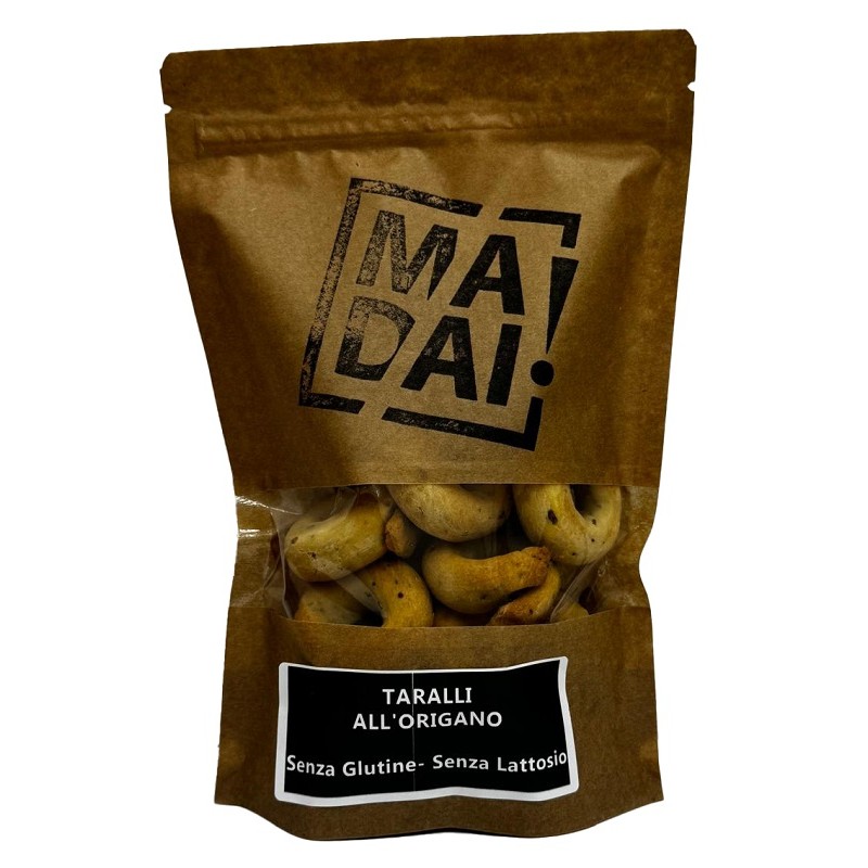 Madai Taralli Origano snack senza glutine e lattosio 220 g