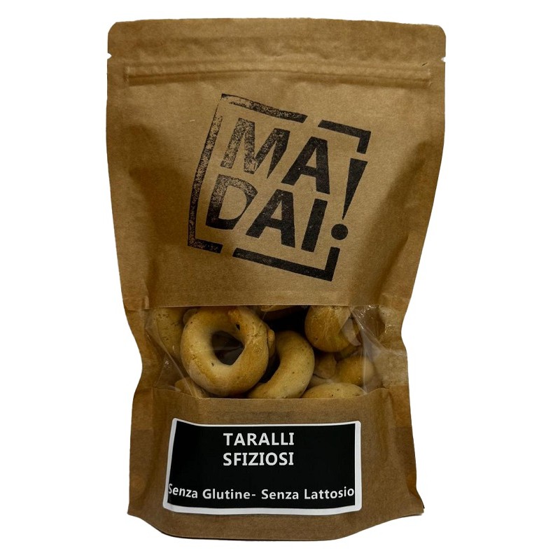 Madai Taralli Sfiziosi snack senza glutine e lattosio busta 220 g