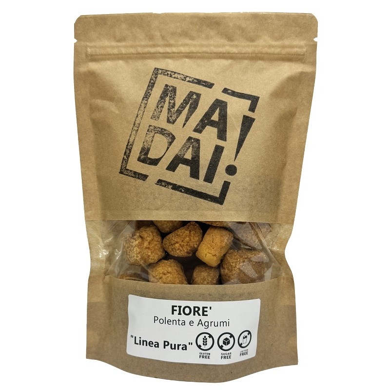 Madai Fiorè Polenta e Agrumi biscotti senza glutine per snack leggeri 200 g