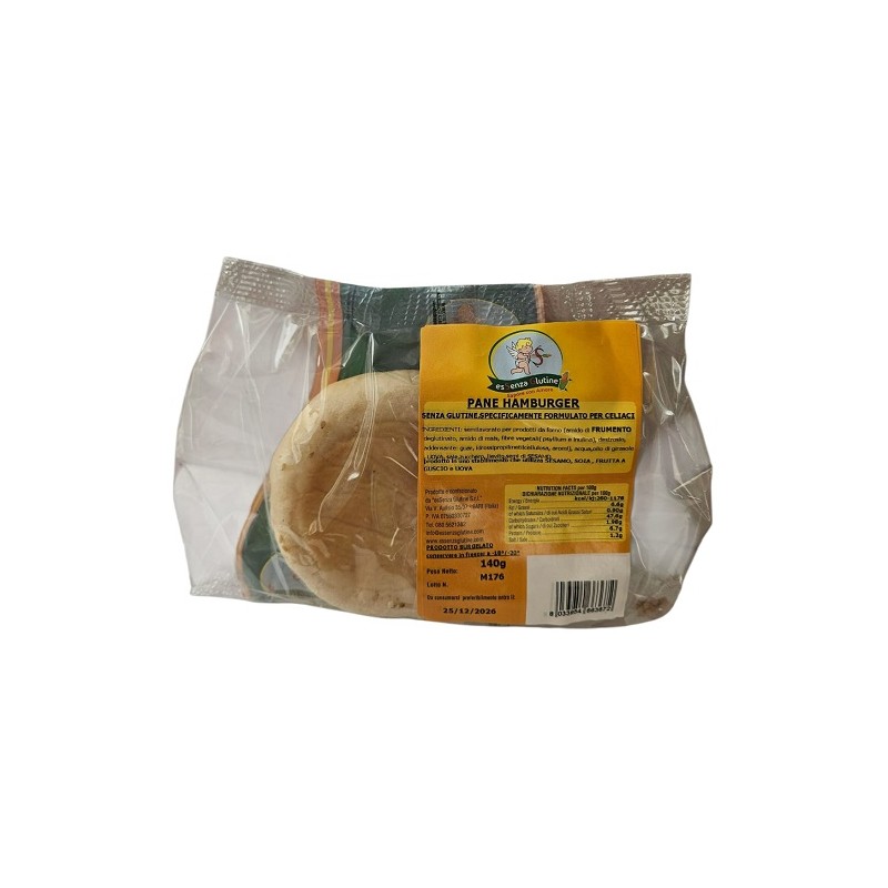 Pane hamburger surgelato per celiaci senza glutine 140 g Pane hamburger surgelato per celiaci senza glutine 140 g