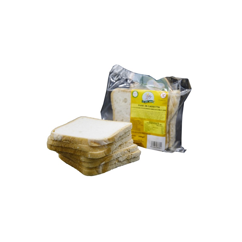 Pane in cassetta senza glutine per celiaci, morbido e gustoso 300 g Pane in cassetta senza glutine per celiaci, morbido e gustoso 300 g