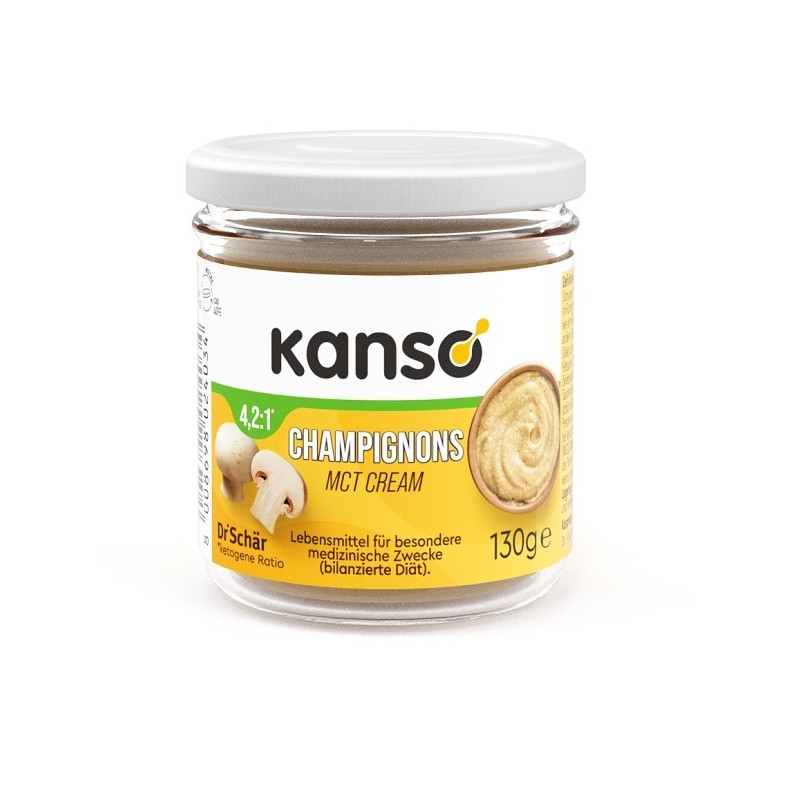 Kanso Champignons Mct Cream crema MCT per dieta chetogenica 130 g Kanso Champignons Mct Cream crema MCT per dieta chetogenica 130 g