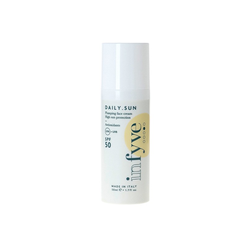 Infyve Beauty Daily,sun Crema Viso Rimpolpante Spf50 per Protezione Solare Viso 50ml Infyve Beauty Daily,sun Crema Viso Rimpolpante Spf50 per Protezione Solare Viso 50ml