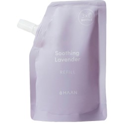 confezione di Haan Hand Cleanser Soothing Lavender Igienizzante Mani con Aloe e Lavanda Ricarica 100ml