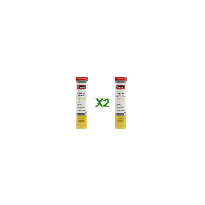 confezione doppia Swisse Vitamina C Effervescente Difese Immunitarie Bipacco 2x20 Compresse confezione doppia Swisse Vitamina C Effervescente Difese Immunitarie Bipacco 2x20 Compresse