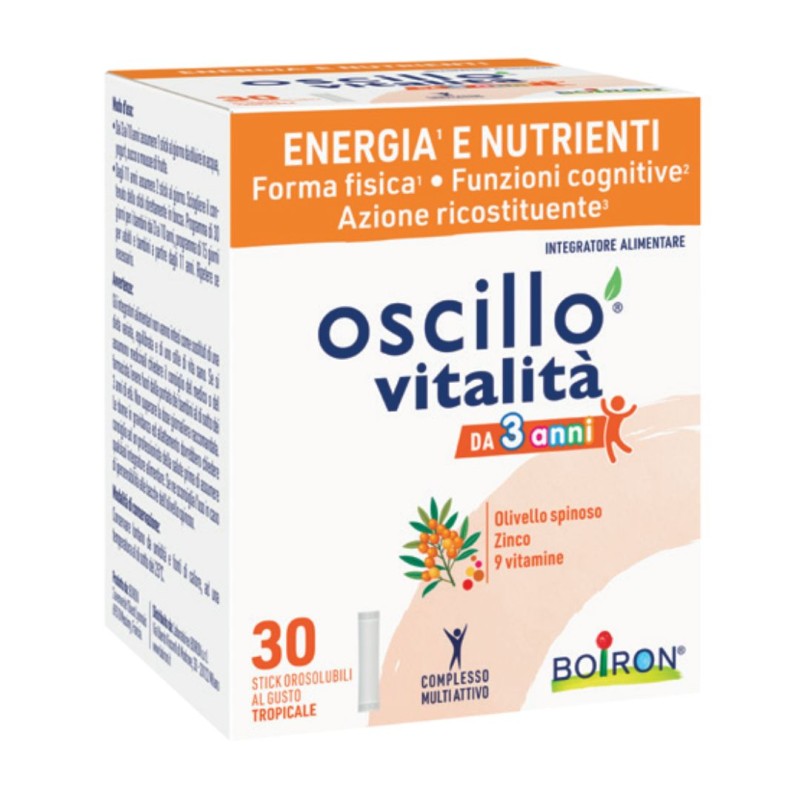 Formato di Boiron Oscillo Vitalità dai 3 Anni Integratore Alimentare Energizzante 30 Stick Orosolubili Formato di Boiron Oscillo Vitalità dai 3 Anni Integratore Alimentare Energizzante 30 Stick Orosolubili