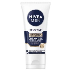 confezione Nivea Men Sensitive Crema Gel Viso e Barba Idratante per Pelle Sensibile 50ml