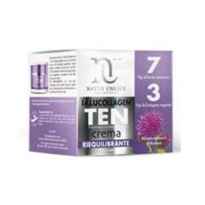 Formato di Natur Unique Ialucollagen Ten Crema Viso Riequilibrante per Idratazione e Pelle Equilibrata 50ml