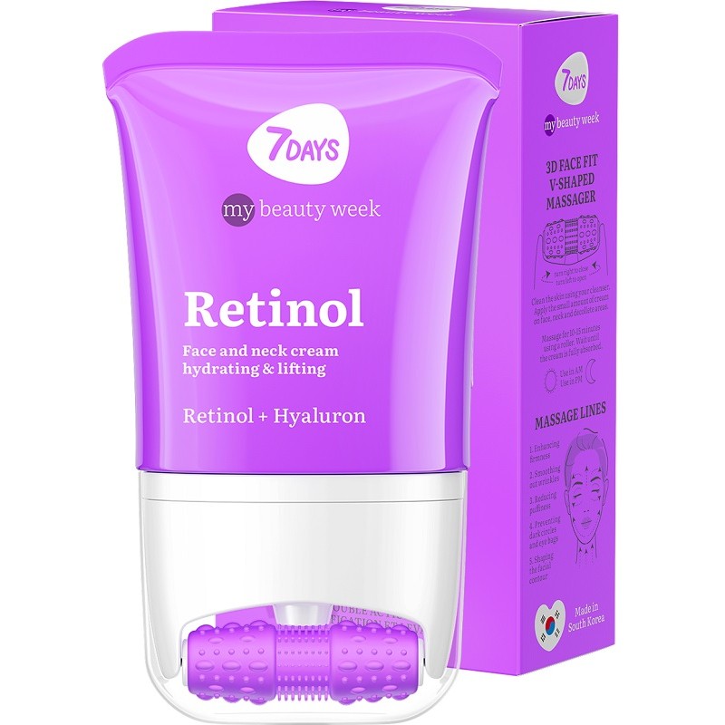 7days Massaggiatore 3d Retinol Antirughe Lifting per Viso, Collo e Décolleté 80ml