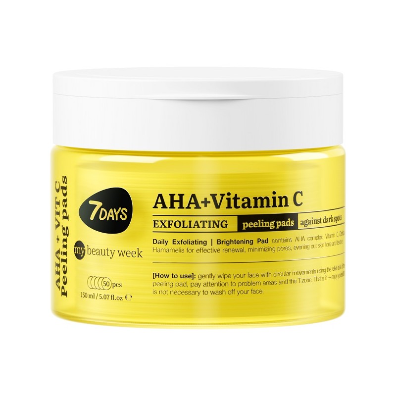7days Peeling Pad Viso Esfoliante per Esfoliazione e Luminosità Viso 50 Dischetti 7days Peeling Pad Viso Esfoliante per Esfoliazione e Luminosità Viso 50 Dischetti