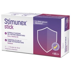 confezione di Stimunex Stick Integratore Difese Immunitarie e Vie Respiratorie 14 Stick 10ml confezione di Stimunex Stick Integratore Difese Immunitarie e Vie Respiratorie 14 Stick 10ml