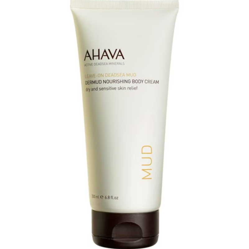 flacone di Ahava Dermud Crema Corpo Nutriente al Fango del Mar Morto 200ml flacone di Ahava Dermud Crema Corpo Nutriente al Fango del Mar Morto 200ml