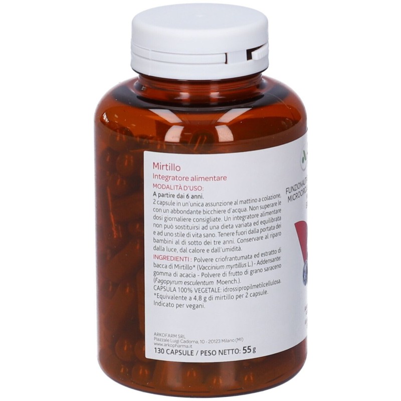 Arkocapsule Funzionalità Microcircolo Mirtillo per Microcircolazione 130 Capsule Arkocapsule Funzionalità Microcircolo Mirtillo per Microcircolazione 130 Capsule