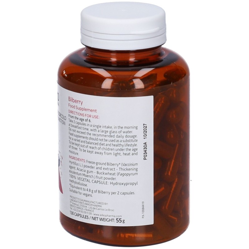 Arkocapsule Funzionalità Microcircolo Mirtillo per Microcircolazione 130 Capsule Arkocapsule Funzionalità Microcircolo Mirtillo per Microcircolazione 130 Capsule