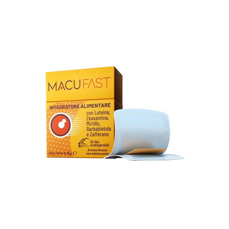 Macufast Integratore per Benessere della Vista 30 Bustine Film Orodispersibili