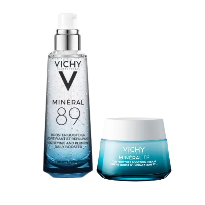 Formato di Vichy Minéral 89 Duo Ultra Idratante Siero Booster 75 ml + Vichy Minéral 89 Crema Leggera 50 ml