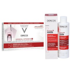 Formato di Vichy Dercos Aminexil Intensive 5 21 Fiale Donna 6 ml & Vichy Dercos Shampoo Energy+ 200 ml Formato di Vichy Dercos Aminexil Intensive 5 21 Fiale Donna 6 ml & Vichy Dercos Shampoo Energy+ 200 ml