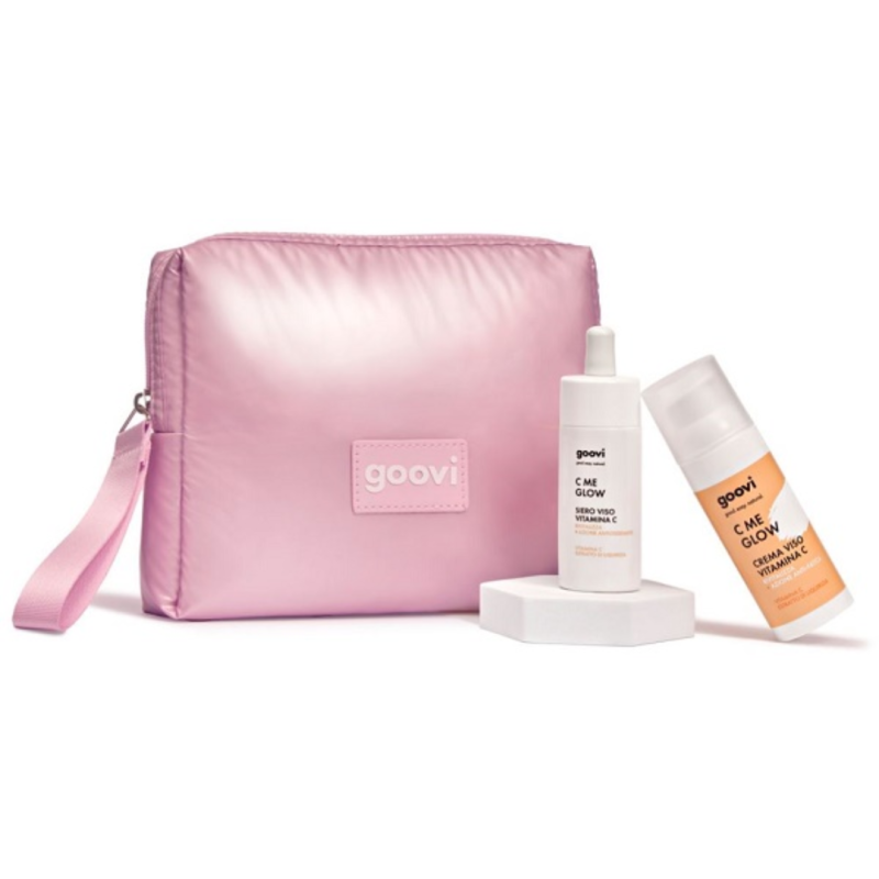 Cofanetto Goovi Vitamina C Antiossidante con Siero Viso + Crema Viso + Pochette