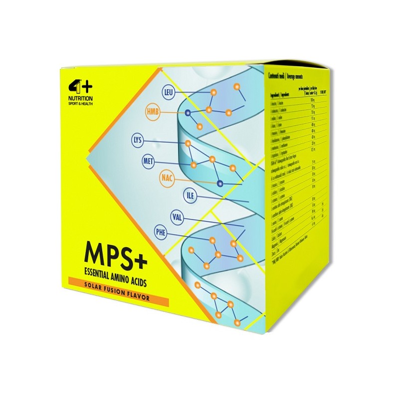 4+ Nutrition Mps+ Solar Fusion per Recupero Muscolare e Benessere Epatico 30 Bustine da 10g 4+ Nutrition Mps+ Solar Fusion per Recupero Muscolare e Benessere Epatico 30 Bustine da 10g