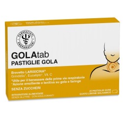 Unifarco Golatab Adulti integratore per gola e vie respiratorie 20 pastiglie dure da 3g Unifarco Golatab Adulti integratore per gola e vie respiratorie 20 pastiglie dure da 3g