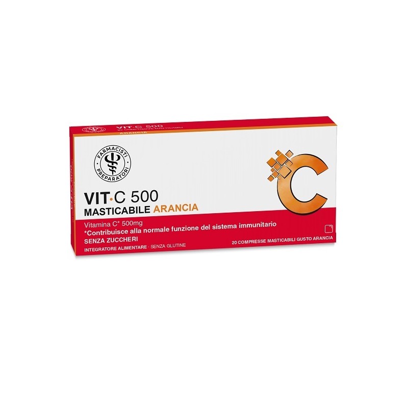 Unifarco Vit C 500 Masticabile Arancia per Difese Immunitarie 20 Compresse Masticabili Unifarco Vit C 500 Masticabile Arancia per Difese Immunitarie 20 Compresse Masticabili