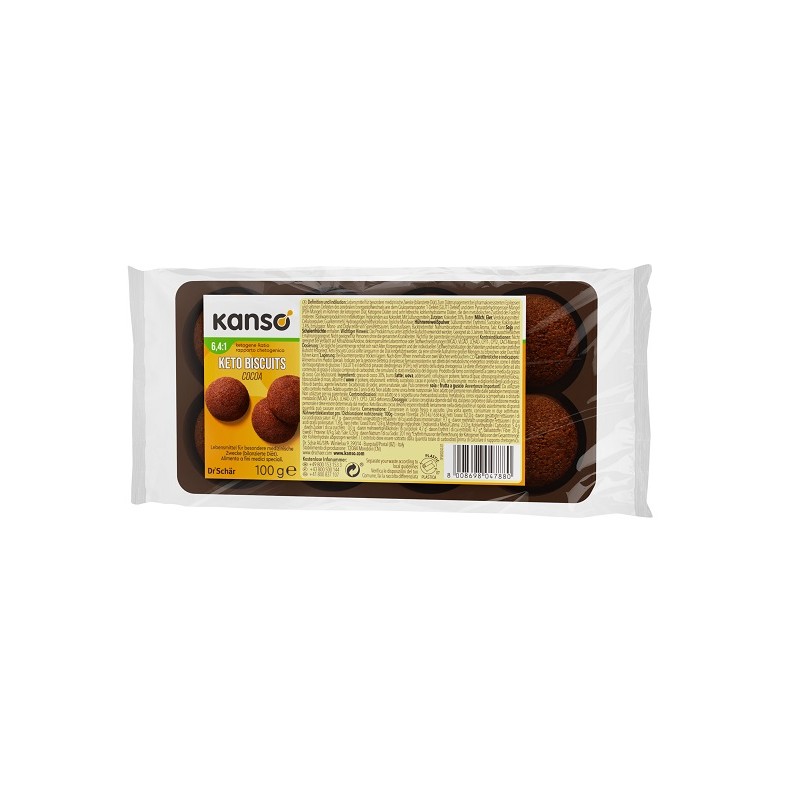 Kanso Keto Biscuits Cocoa biscotti chetogenici per epilessia e GLUT1 100 g