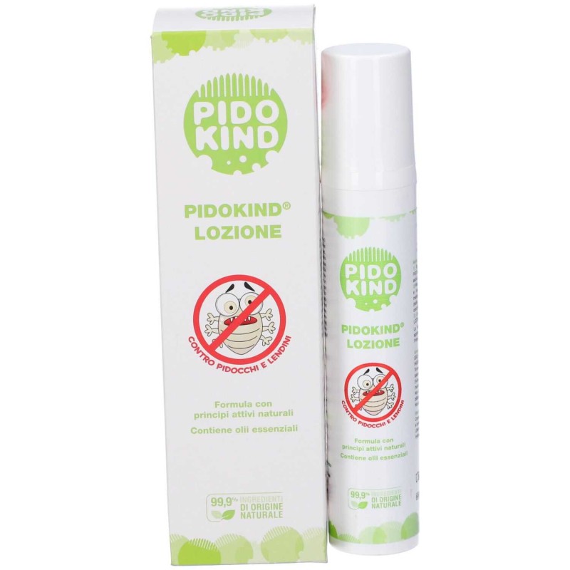 Pack ufficiale del prodotto Pido Kind Lozione contro pidocchi e lendini 75 ml con pettine incluso Pack ufficiale del prodotto Pido Kind Lozione contro pidocchi e lendini 75 ml con pettine incluso