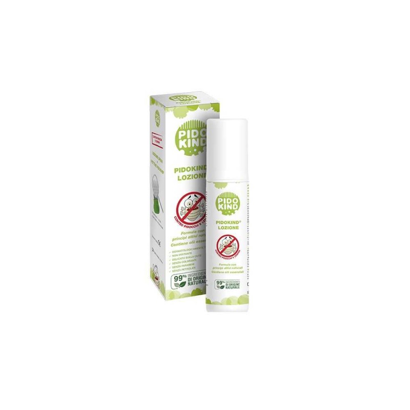 Pack ufficiale del prodotto Pido Kind Lozione contro pidocchi e lendini 75 ml con pettine incluso Pack ufficiale del prodotto Pido Kind Lozione contro pidocchi e lendini 75 ml con pettine incluso