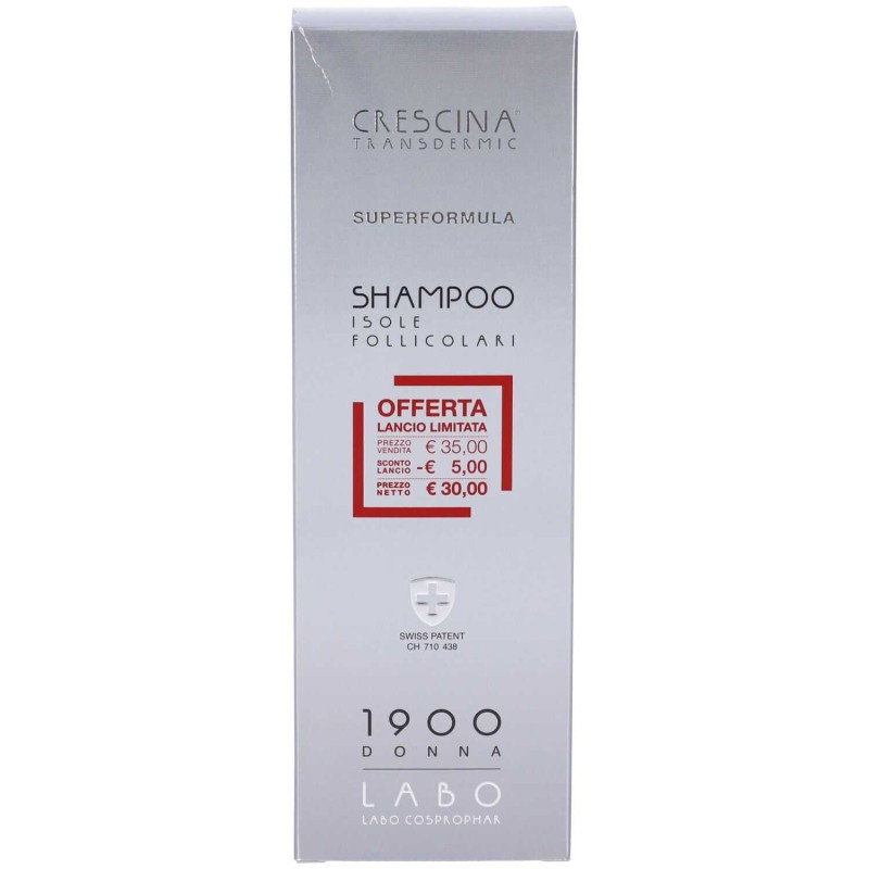 Scatola integra del prodotto Labo Shampoo Crescina Isole Follicolari Donna Capelli Radi 150 ml Scatola integra del prodotto Labo Shampoo Crescina Isole Follicolari Donna Capelli Radi 150 ml