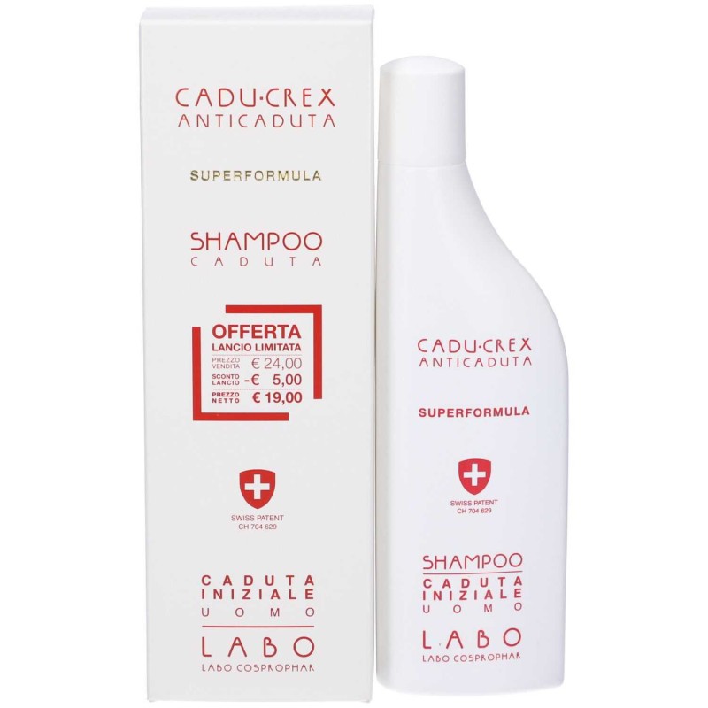 Pack ufficiale del prodotto Labo Shampoo Cadu-Crex Caduta Iniziale Uomo Anticaduta 150 ml Pack ufficiale del prodotto Labo Shampoo Cadu-Crex Caduta Iniziale Uomo Anticaduta 150 ml