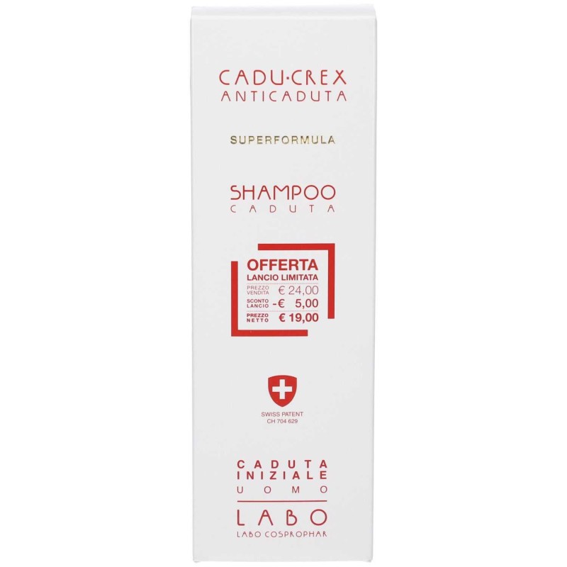 Pack ufficiale del prodotto Labo Shampoo Cadu-Crex Caduta Iniziale Uomo Anticaduta 150 ml Pack ufficiale del prodotto Labo Shampoo Cadu-Crex Caduta Iniziale Uomo Anticaduta 150 ml