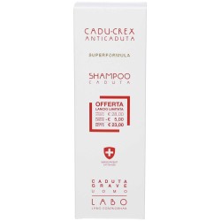 Presentazione grafica di Labo Shampoo Cadu-Crex Caduta Grave Uomo, Anticaduta, 150 ml