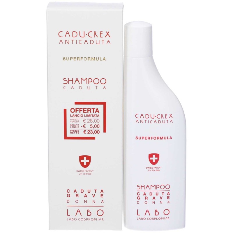 Vista del prodotto: Labo Shampoo Cadu-Crex Donna Anticaduta Grave 150 ml | Shampoo Rinforzante Vista del prodotto: Labo Shampoo Cadu-Crex Donna Anticaduta Grave 150 ml | Shampoo Rinforzante