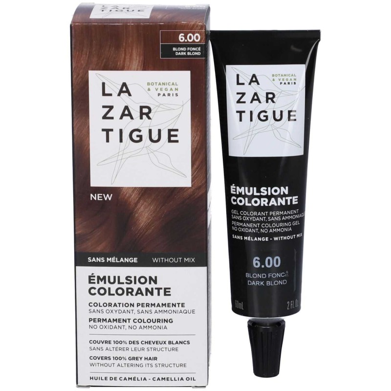 Scatola integra del prodotto Lazartigue Emulsion Colorante 6.00 Dark Blond Tintura Vegana 60 ml Scatola integra del prodotto Lazartigue Emulsion Colorante 6.00 Dark Blond Tintura Vegana 60 ml