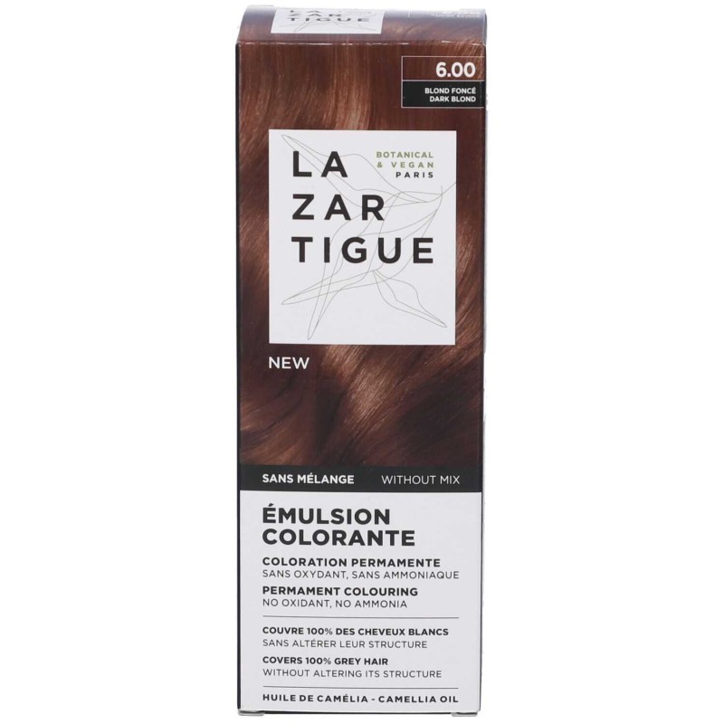 Scatola integra del prodotto Lazartigue Emulsion Colorante 6.00 Dark Blond Tintura Vegana 60 ml Scatola integra del prodotto Lazartigue Emulsion Colorante 6.00 Dark Blond Tintura Vegana 60 ml