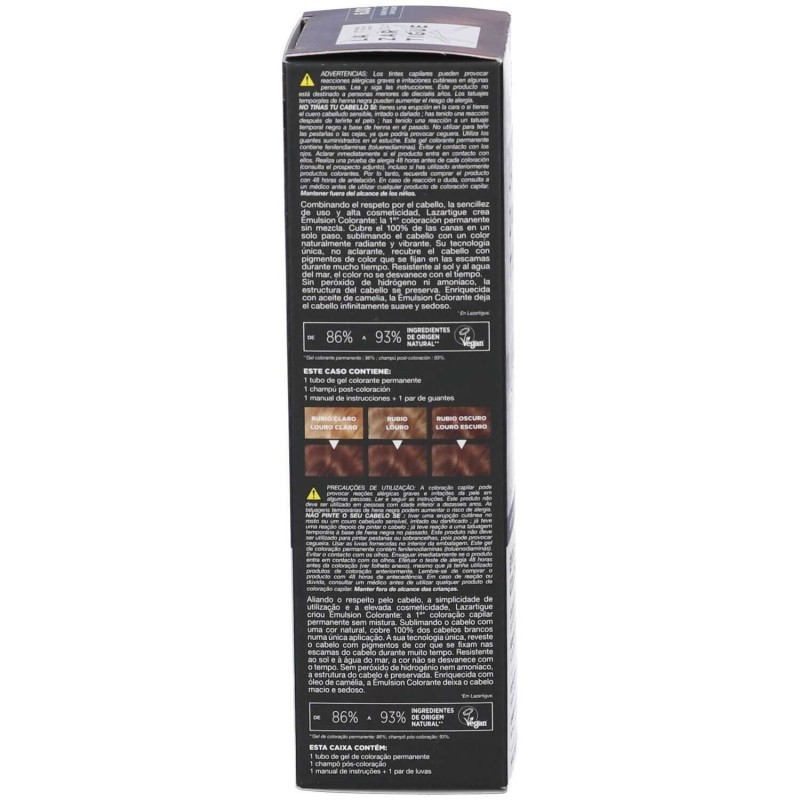 Scatola integra del prodotto Lazartigue Emulsion Colorante 6.00 Dark Blond Tintura Vegana 60 ml Scatola integra del prodotto Lazartigue Emulsion Colorante 6.00 Dark Blond Tintura Vegana 60 ml