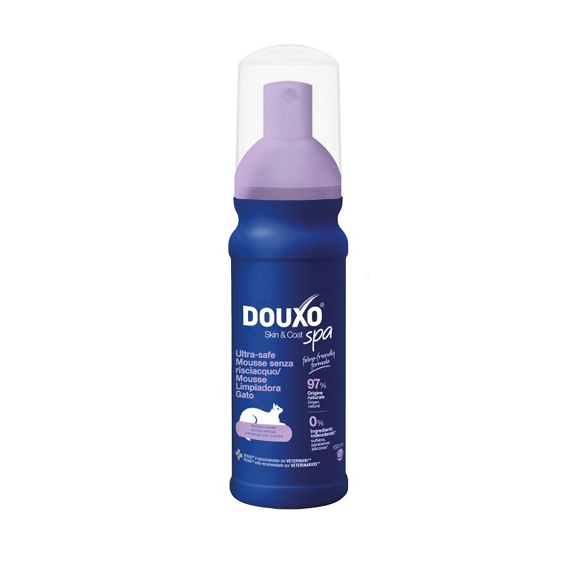 Douxo Spa Cat Mousse Mousse Senza Risciacquo per Gatti 150 ml Douxo Spa Cat Mousse Mousse Senza Risciacquo per Gatti 150 ml