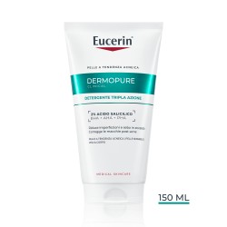 Eucerin Dermopure Clinical tubetto di Detergente Viso Tripla Azione Acido Salicilico Pelle Grassa 150 ml Eucerin Dermopure Clinical tubetto di Detergente Viso Tripla Azione Acido Salicilico Pelle Grassa 150 ml