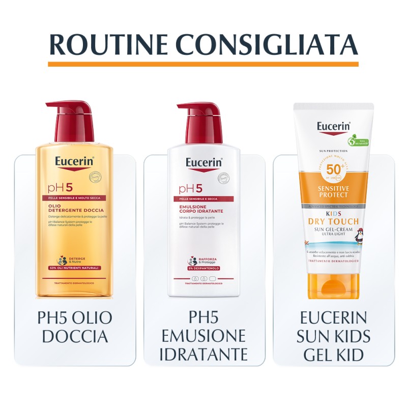 step Eucerin Sensitive Protect Kids Sun Lotion Lozione SPF50+ 200ml step Eucerin Sensitive Protect Kids Sun Lotion Lozione SPF50+ 200ml