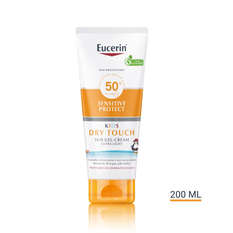foto di Eucerin Sensitive Protect Kids Sun Lotion Lozione SPF50+ 200ml foto di Eucerin Sensitive Protect Kids Sun Lotion Lozione SPF50+ 200ml