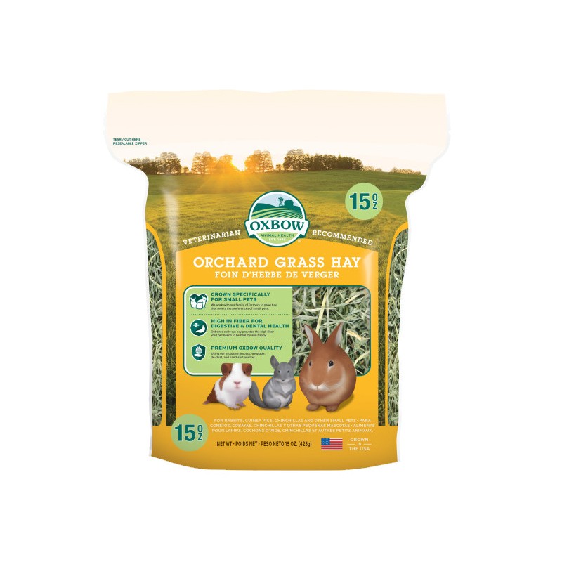 Oxbow Orchard Grass Hay Fieno per Conigli e Cavie 425g Oxbow Orchard Grass Hay Fieno per Conigli e Cavie 425g
