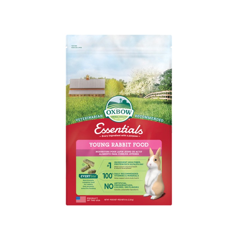 Oxbow Young Rabbit Food Pellet Erba Medica Giovani Conigli 2,27 kg Oxbow Young Rabbit Food Pellet Erba Medica Giovani Conigli 2,27 kg
