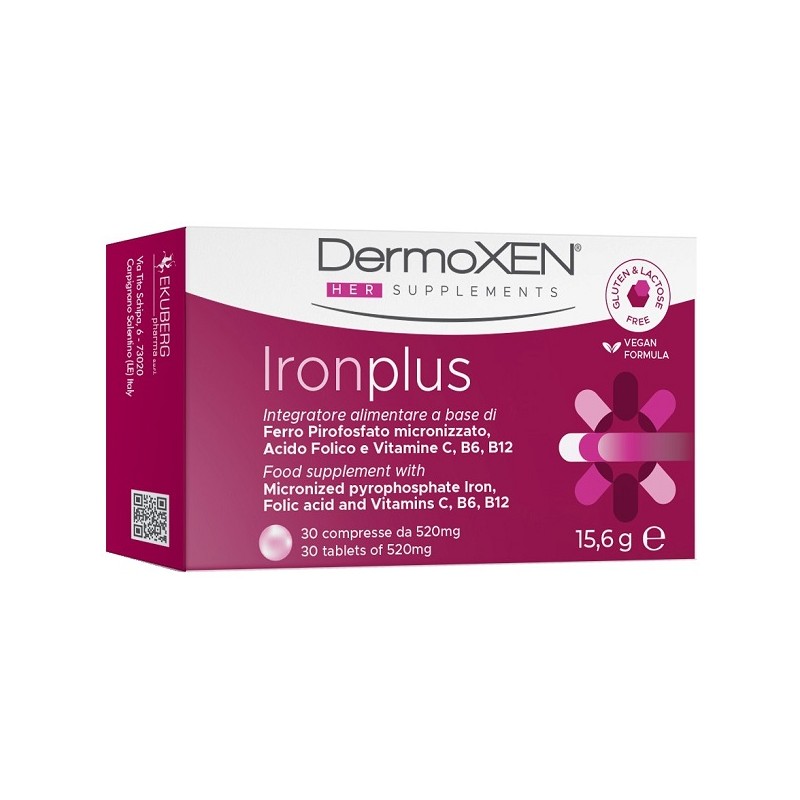 Dermoxen Ironplus integratore di ferro ad alta biodisponibilità 30 compresse Dermoxen Ironplus integratore di ferro ad alta biodisponibilità 30 compresse