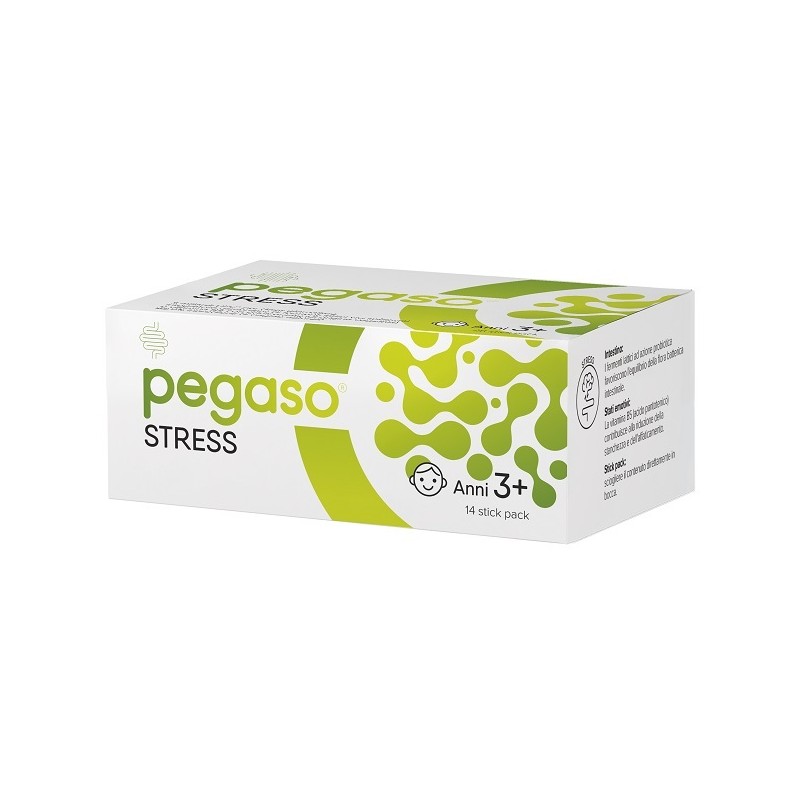 Pegaso Stress integratore per benessere intestinale e stanchezza 14 stick orosolubili da 1,5g Pegaso Stress integratore per benessere intestinale e stanchezza 14 stick orosolubili da 1,5g