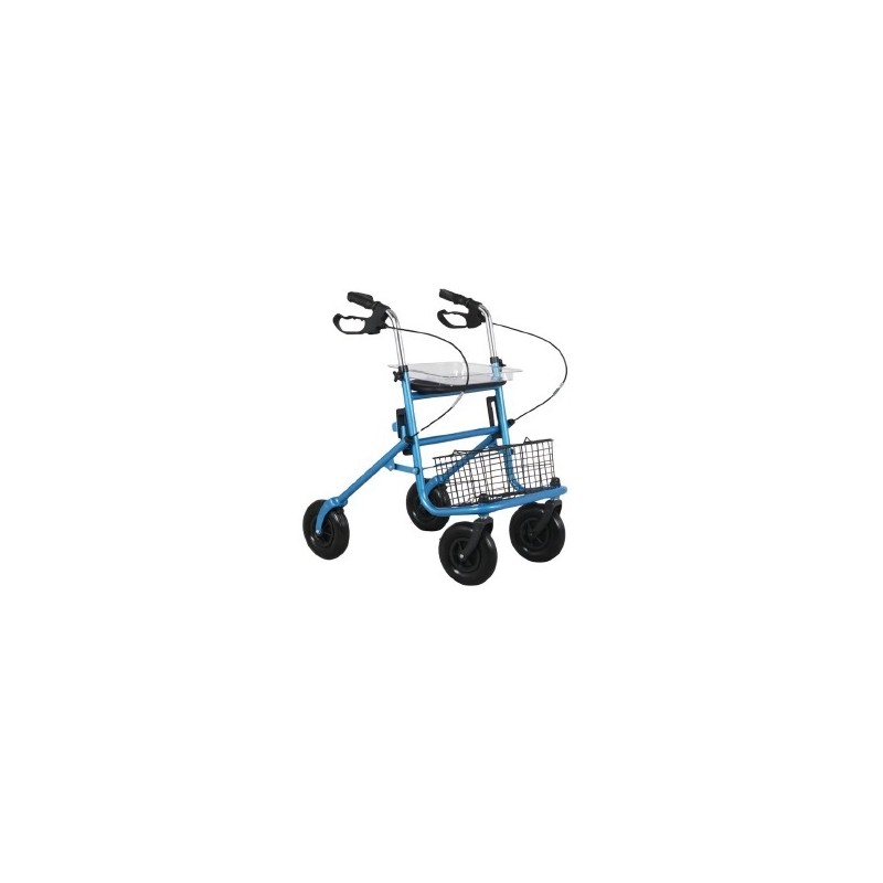 Rollator Sanico Acciaio con Vassoio per Deambulazione Sicura e Autonoma Confezione Singola