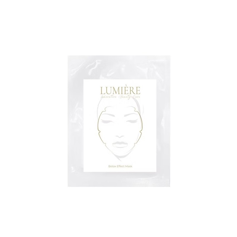 Lumiere Maschera Viso Cellulosa effetto botox per pelle distesa e luminosa monouso 12ml